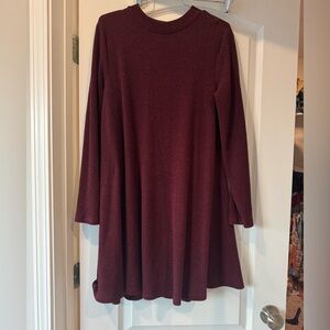 Old navy maroon swing dress size large